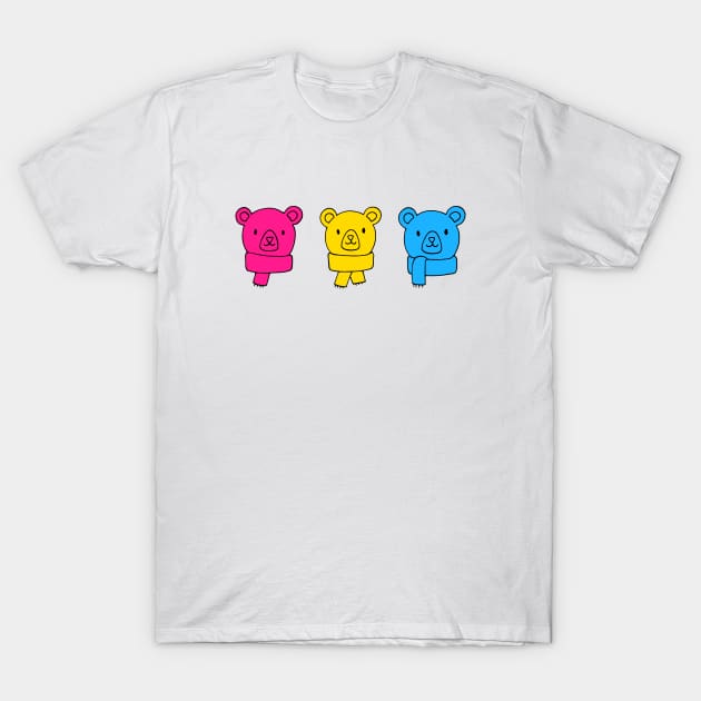 Pansexual Cute Bears T-Shirt by Pridish